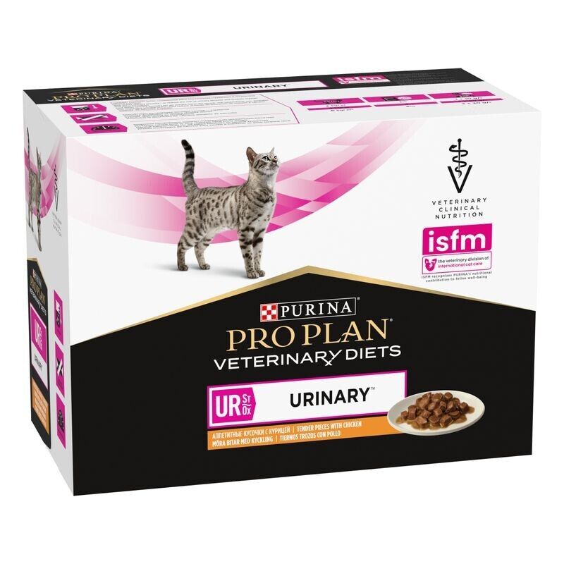 Purina Pro Plan Veterinary Diets Wet Cat Food UR Urinary Chicken 10, 20, 40x85g