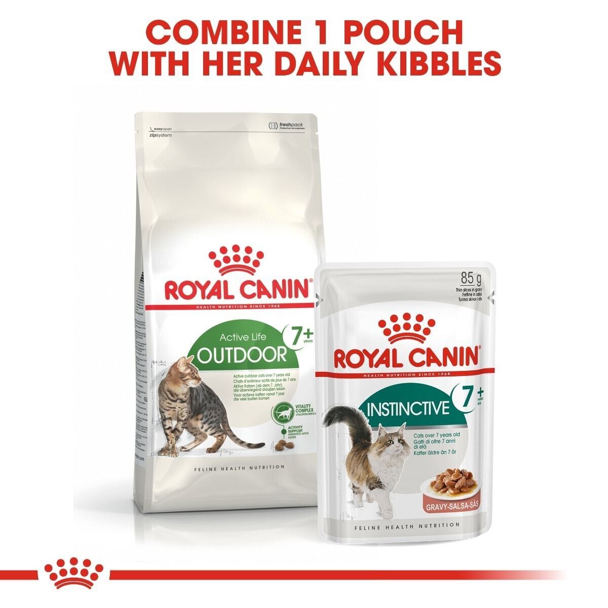 Royal Canin Active Life Outdoor 7+ Adult Cat Dry Food - 400g, 2kg, 4kg, 10kg