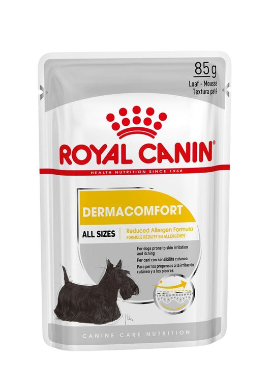 Royal Canin Dermacomfort Wet Dog Food Pouches 12 , 24 , 48 x 85g