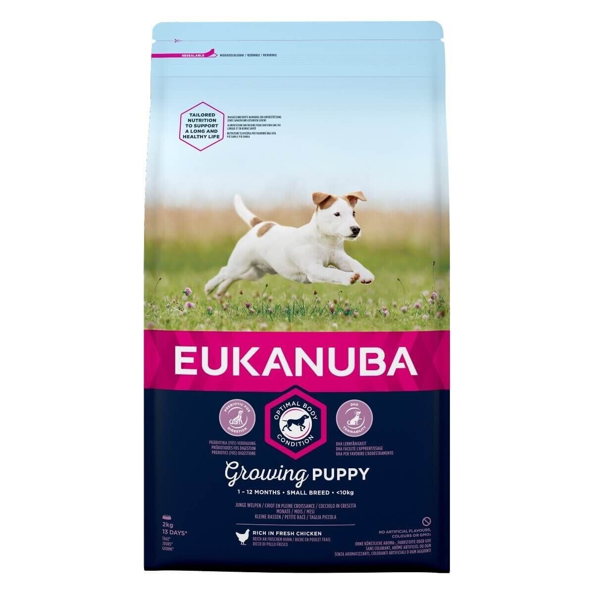 Eukanuba Growing Puppy Small Breed Dry Food with Fresh Chicken - 3kg