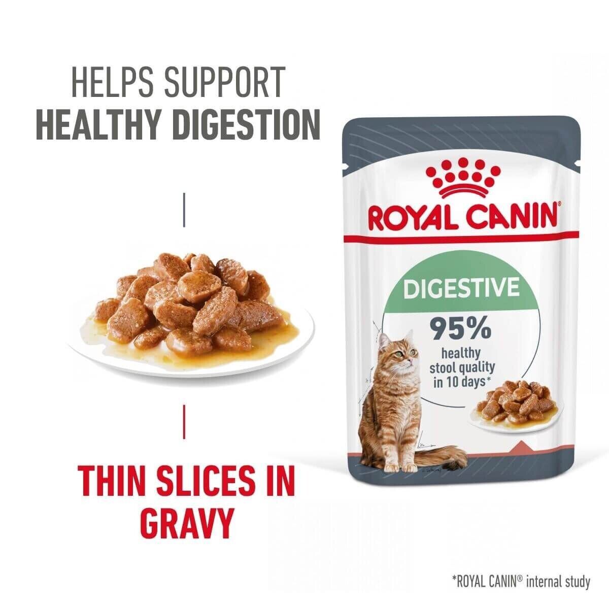 Royal Canin Digestive Sensitive Care Adult Wet Cat Food in Gravy - 12x85g 48x85g