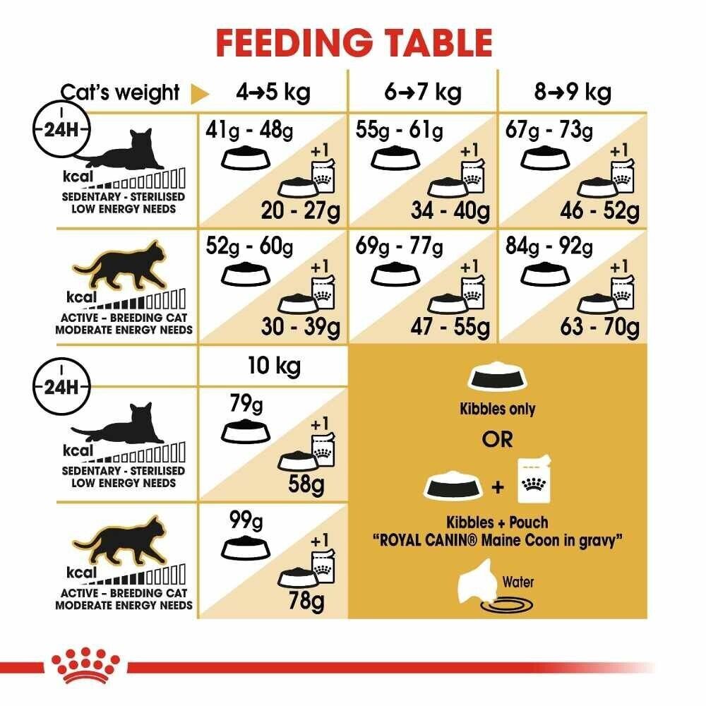 Royal Canin Maine Coon Adult Dry Cat Food - 400g, 2kg, 4kg, 10kg