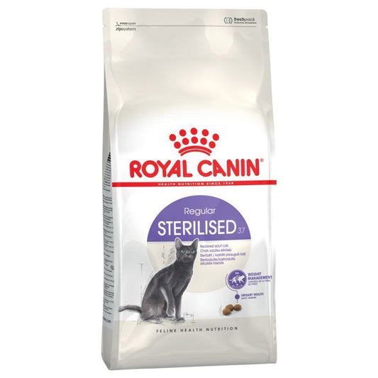 ROYAL CANIN Regular Sterilised 37 Dry Cat Food Healthy Digestion 2kg-4kg-10kg