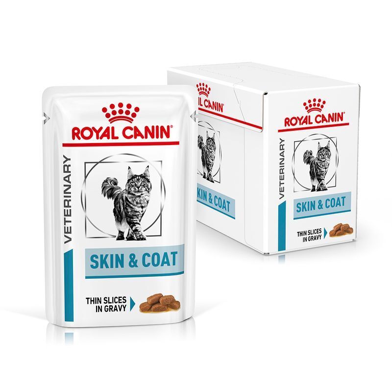Royal Canin Skin and Coat Adult Cat - Wet Food 12 , 24 , 48 x 85g