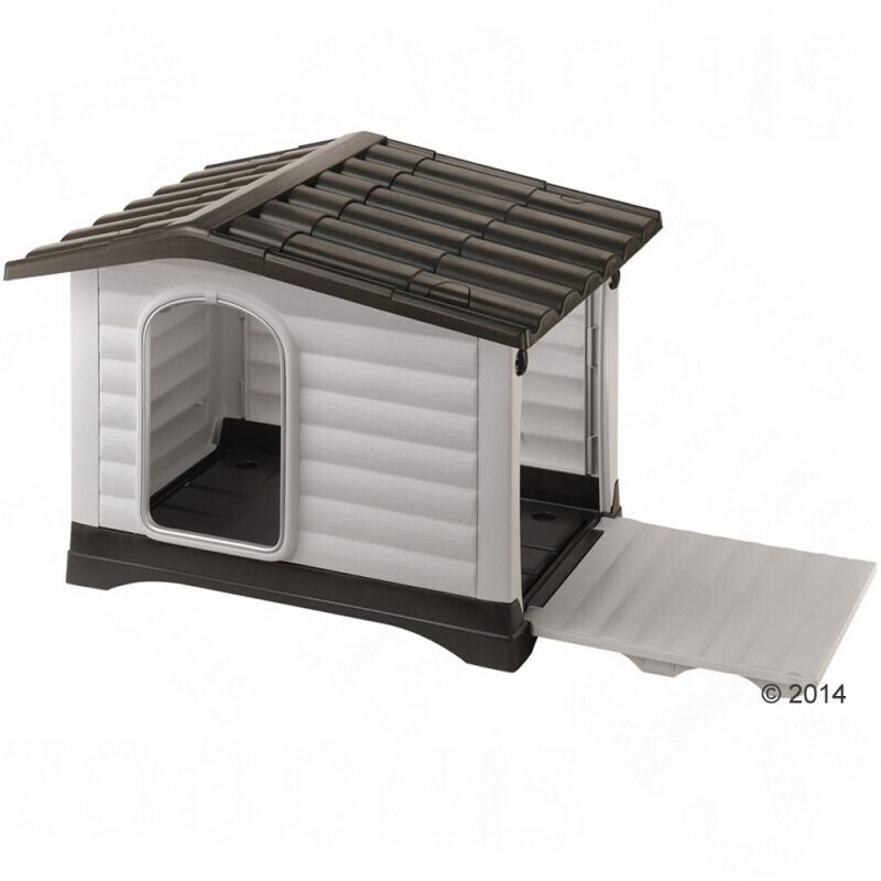 FERPLAST Plastic Dog Kennel "Dogvilla" Animal Shelter Indoor Outdoor Crate - M,L
