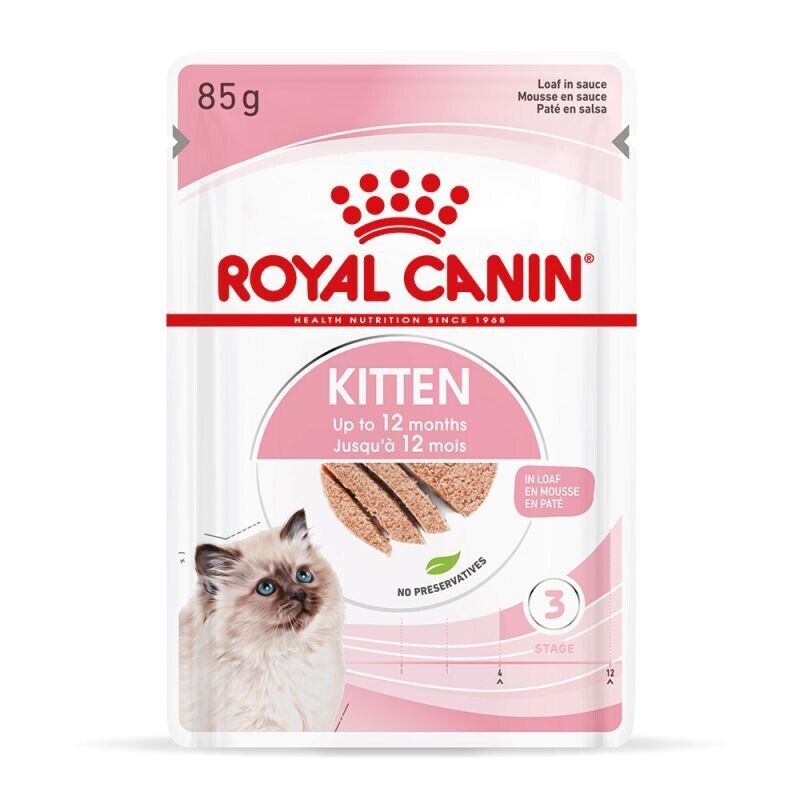 ROYAL CANIN® Kitten Loaf in Sauce In Jelly Wet Food 12 x 85g , 48 x 85g