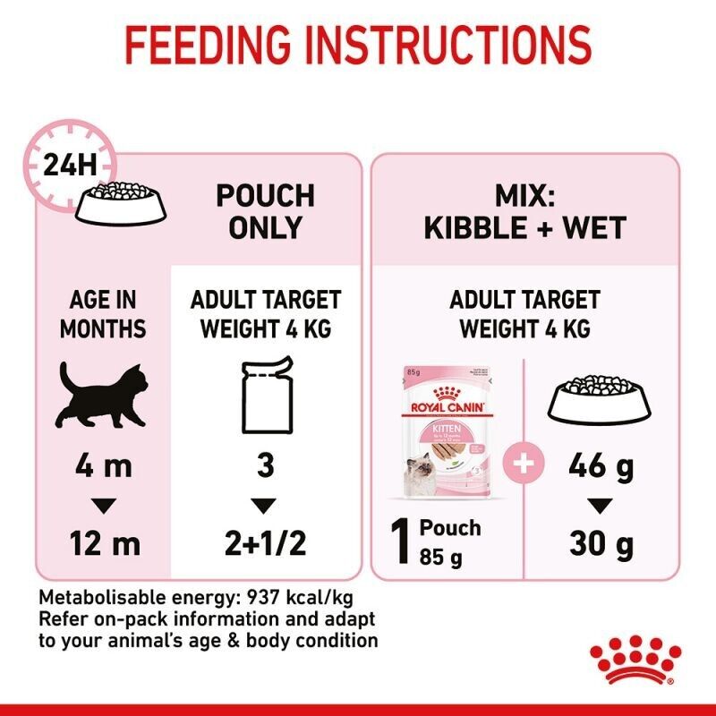 ROYAL CANIN® Kitten Loaf in Sauce In Jelly Wet Food 12 x 85g , 48 x 85g
