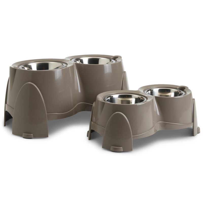 Savic Ergo Feeder Doggy Bar With two Stainless Steel Bowls 2x 0.85 L , 2x 1.5 L