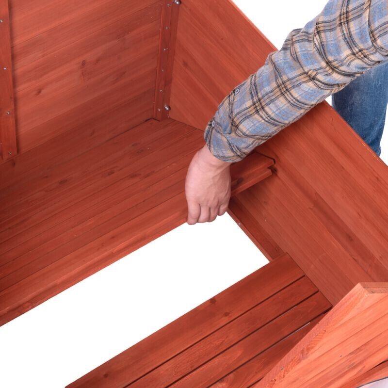 Spike Comfort Wooden Dog Kennel Insulated Outdoor Den Waterproof Pet Puppy Crate