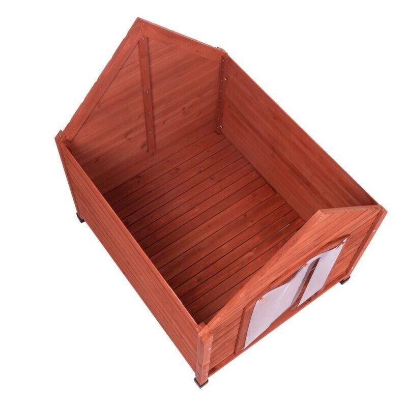 Spike Comfort Wooden Dog Kennel Insulated Outdoor Den Waterproof Pet Puppy Crate