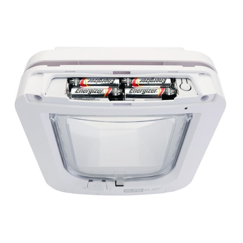 SureFlap Microchip Cat Flap Electronic Cat Door Locker - White / Brown