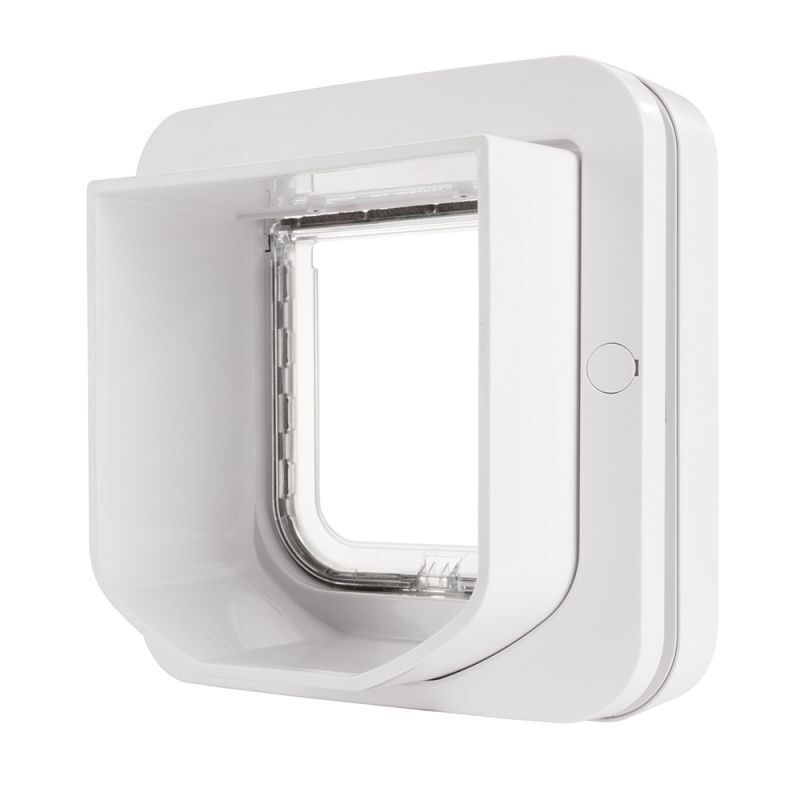 SureFlap Microchip Cat Flap Electronic Cat Door Locker - White / Brown