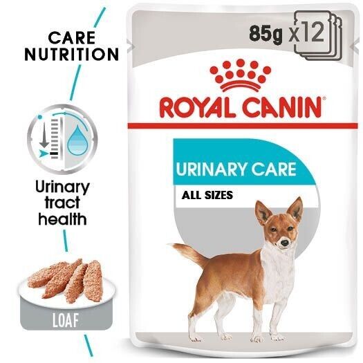 Royal Canin Urinary Care Tract Health Dog Food, (in Loaf) Wet 12 x 85g Pouches