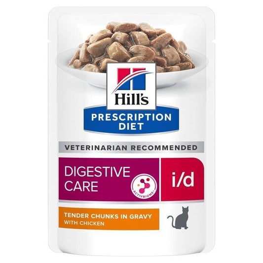 Hill's Prescription Diet Feline i/d Digestive Care Wet Cat Food in Pouches