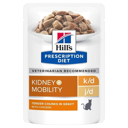 Hill's Prescription Diet Feline k/d Kidney Care + Mobility Wet Cat Food Pouches