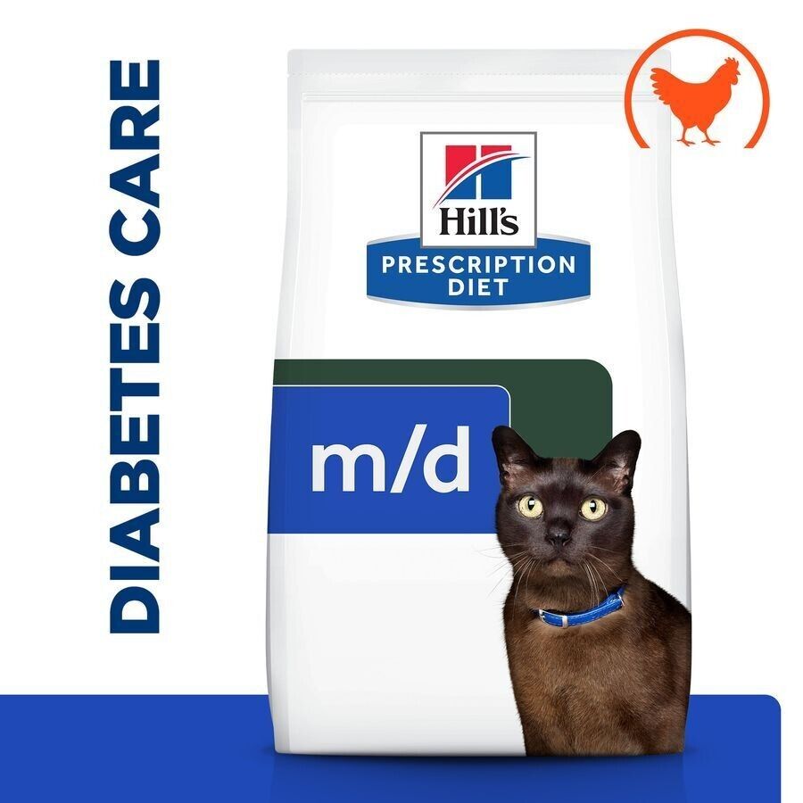 Hill's Prescription Diet Feline m/d Diabetes Care Dry Cat Food - 1.5kg, 3kg