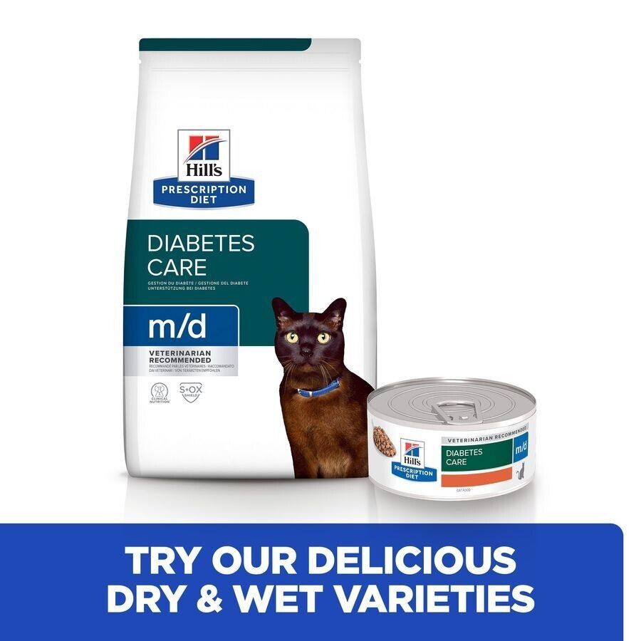 Hill's Prescription Diet Feline m/d Diabetes Care Dry Cat Food - 1.5kg, 3kg