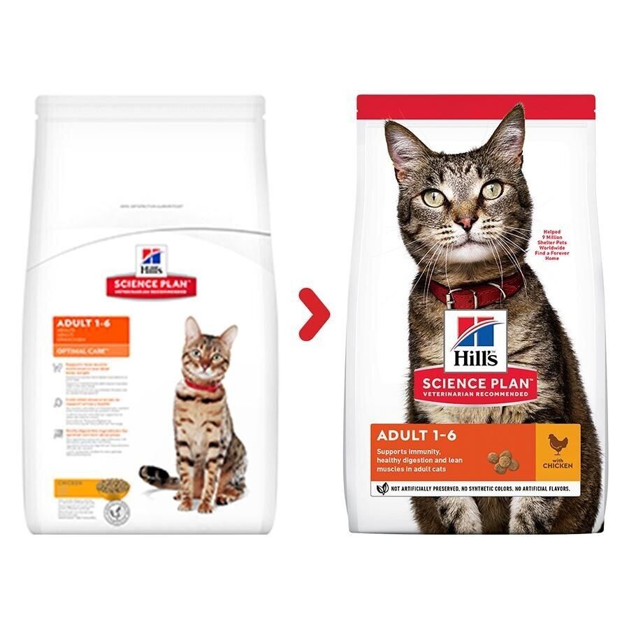 Hill's Science Plan Adult 1-6 Dry Cat Food Chicken - 1.5kg, 3kg, 7kg, 15kg