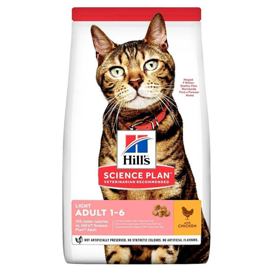Hill's Science Plan Adult 1-6 Light Dry Cat Food Chicken - 1.5kg, 3kg, 7kg, 10kg