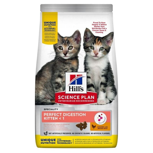 Hill's Science Plan Perfect Digestion Dry Kitten Food - Chicken & Brown Rice