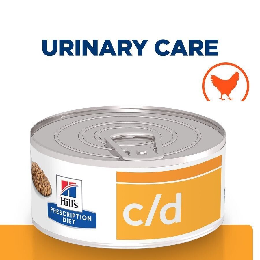 Hill's Prescription Diet c/d Multicare Urinary Care Cat Food - 12 x 156g , 24 x 156g Cans