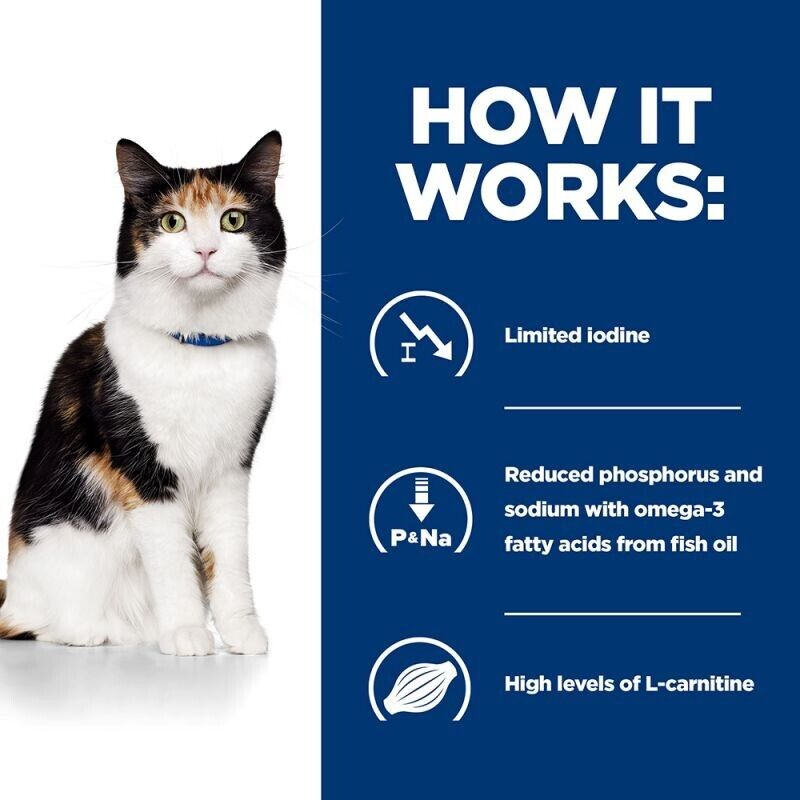 Hill's Prescription Diet Feline Y/D Thyroid Care Dry Cat Food - 1.5kg , 3kg