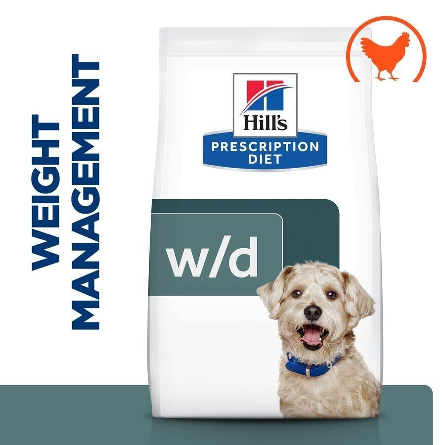 Hill's Prescription Diet w/d Diabetes Care Dry Dog Food Chicken- 1.5kg, 4kg, 10kg