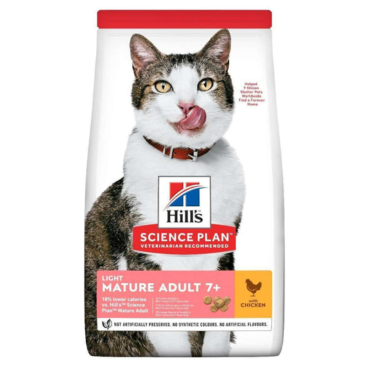 Hill's Science Plan Light Mature Adult 7+ Dry Cat Food Chicken 1.5 kg, 3 kg, 7 kg