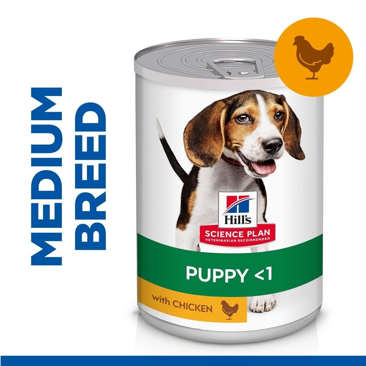 Hill's Science Plan Puppy 1 Medium Breed Wet Dog Food Tins Chicken 6 , 12 , 24 X 370g
