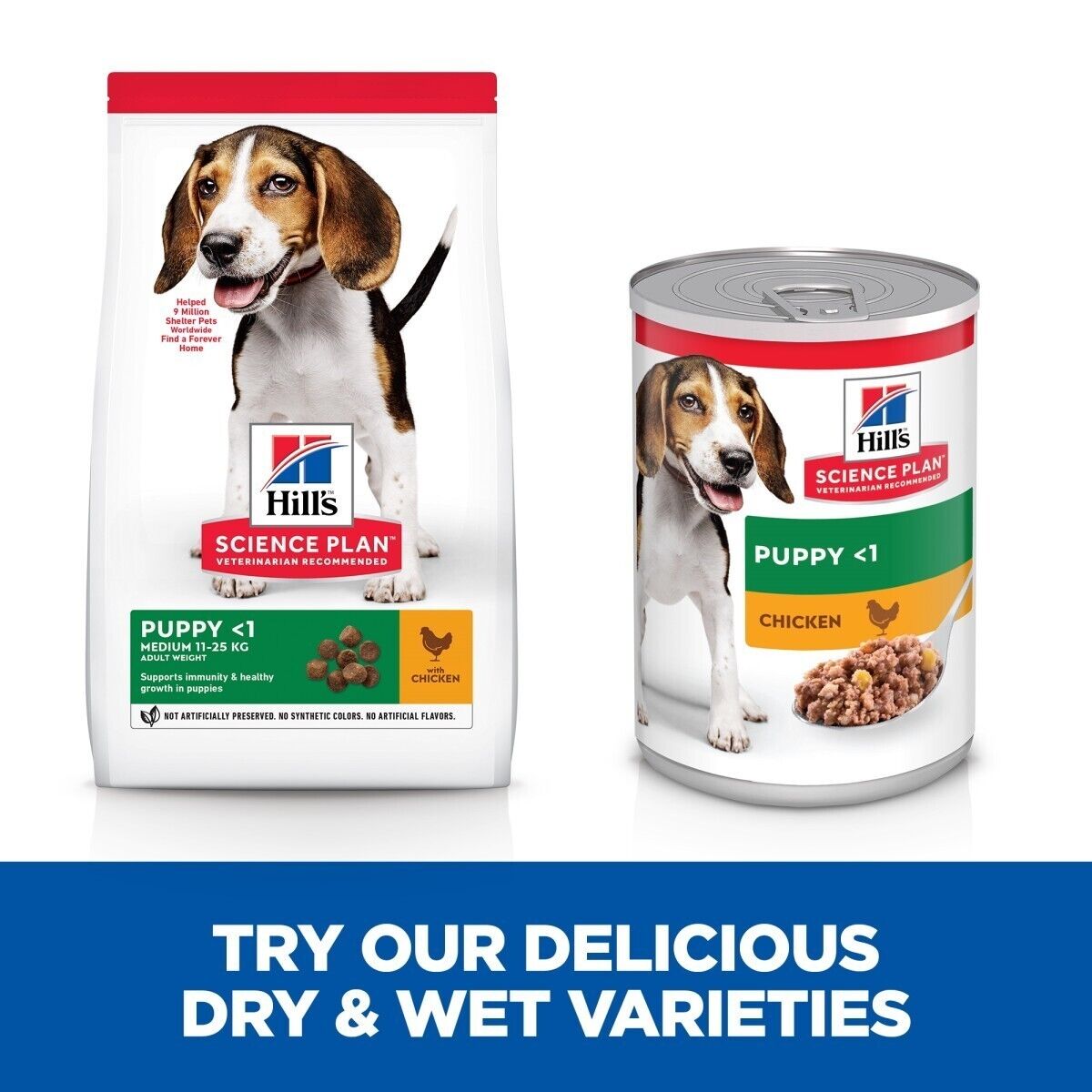Hill's Science Plan Puppy 1 Medium Breed Wet Dog Food Tins Chicken 6 , 12 , 24 X 370g