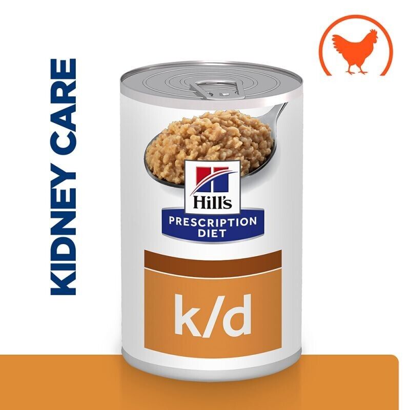 Hill’s Prescription Diet Canine k/d Kidney Care Wet Dog Food Chicken - 12 x 370g