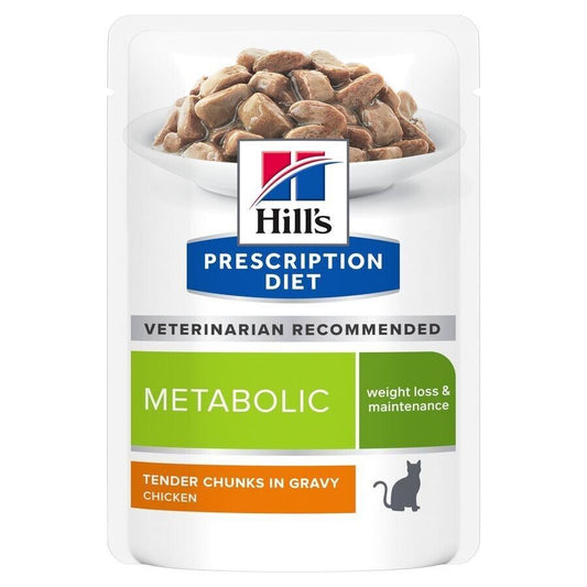 Hill’s Prescription Diet Feline Metabolic Wet Cat Food in Pouches - 12 x 85g , 24 x 85g