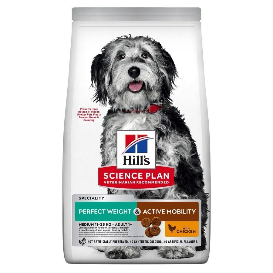 Hill’s Science Plan Adult 1+ Perfect Weight & Active Mobility Medium with Chicken