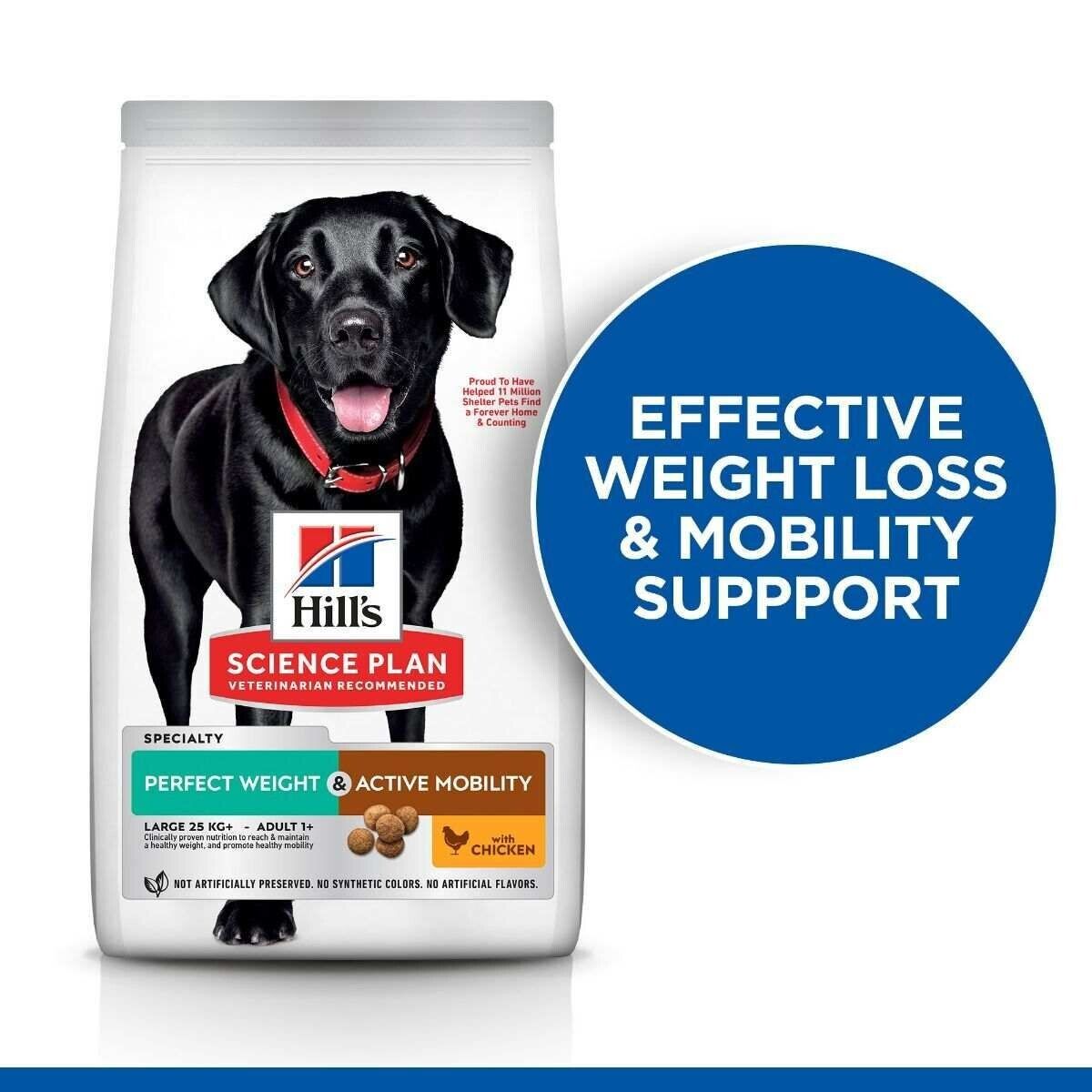 Hill’s Science Plan Adult 1+ Perfect Weight &Active Mobility Large 12 kg Chicken