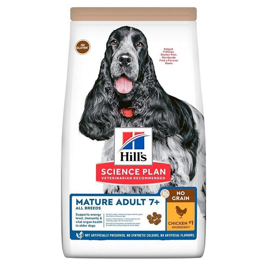Hill’s Science Plan Mature Adult 7+ No Grain Dry Dog Food With Chicken 2.5kg , 5kg , 14kg