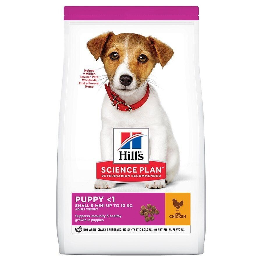 Hill’s Science Plan Puppy 1 Small & Mini with Chicken Dry Dog Food - 1.5kg, 3kg , 6kg