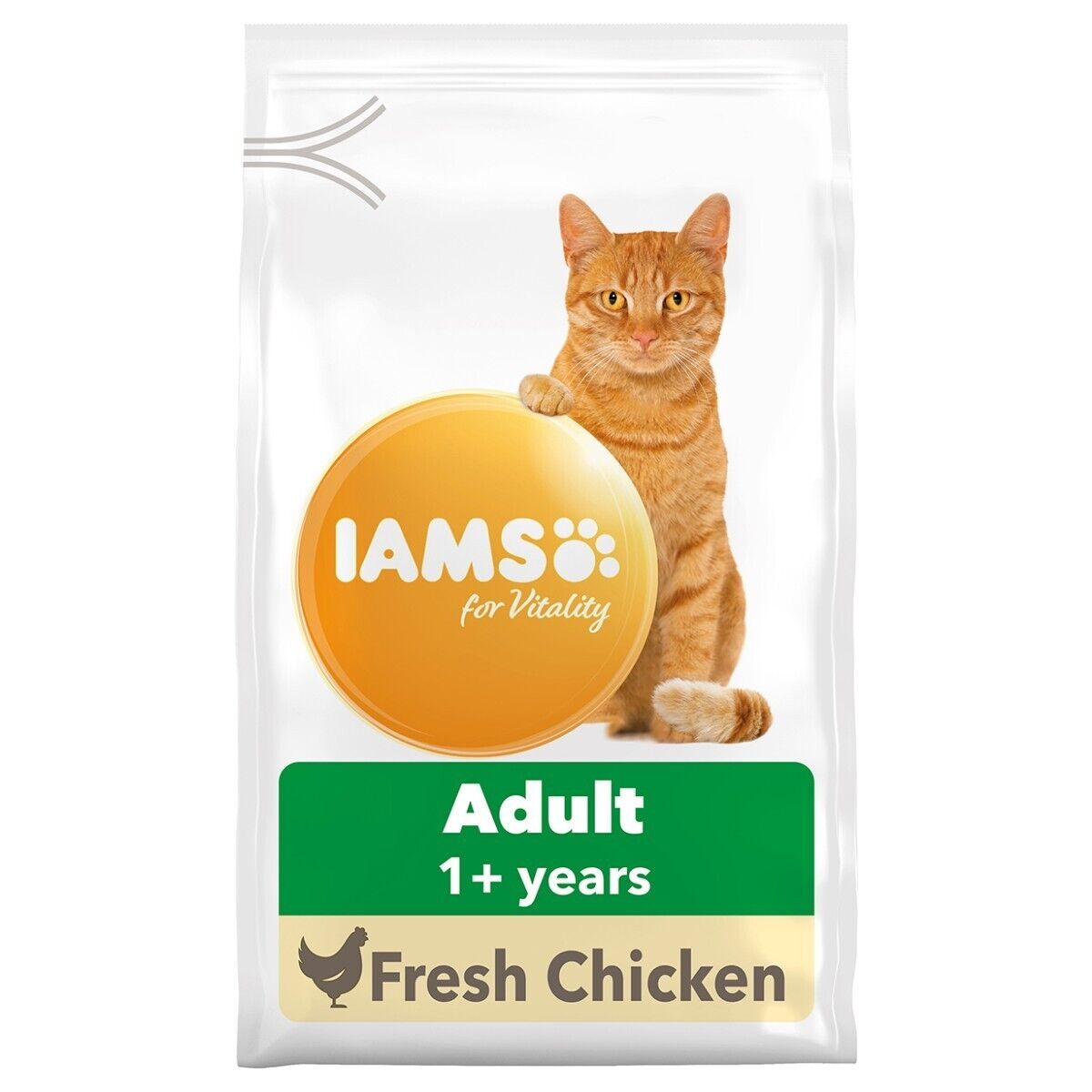 Iams for Vitality Adult Cat Food with Fresh Chicken 3 kg , 6 kg , 10 kg