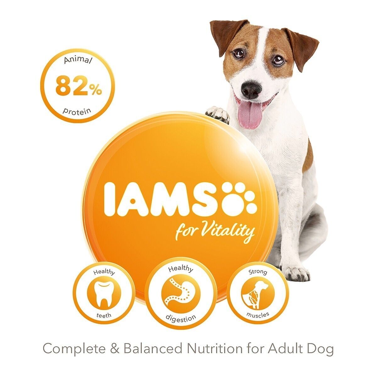 IAMS for Vitality Adult Small & Medium Dry Dog Food Fresh Chicken - 2kg, 4kg, 12kg