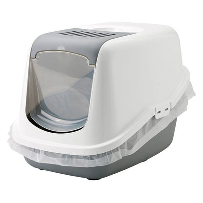 Large Cat Litter Tray Savic Cat Litter Box XL Light Grey  Filters & Tray Bags
