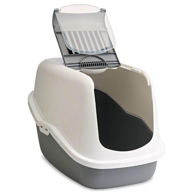 Large Cat Litter Tray Savic Cat Litter Box XL Light Grey  Filters & Tray Bags