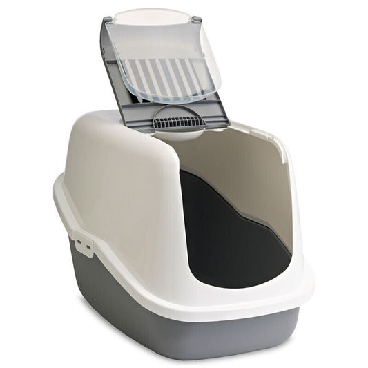 Large Cat Litter Tray Savic Cat Litter Box XL Light Grey  Filters & Tray Bags