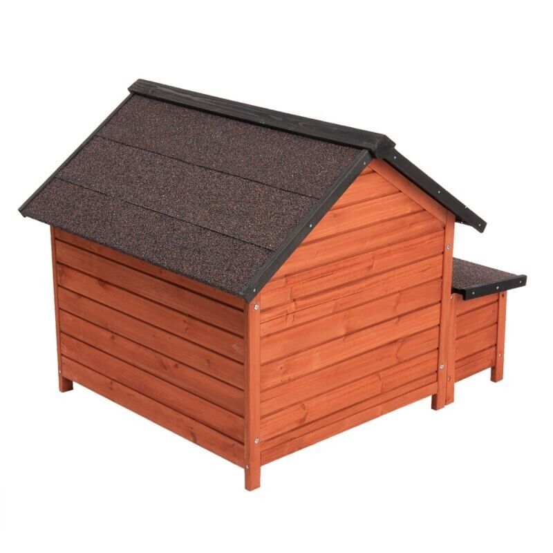 Large Wooden Dog Kennel House Removable Roof Easy Clean Outdoor Indoor Puppy Dog