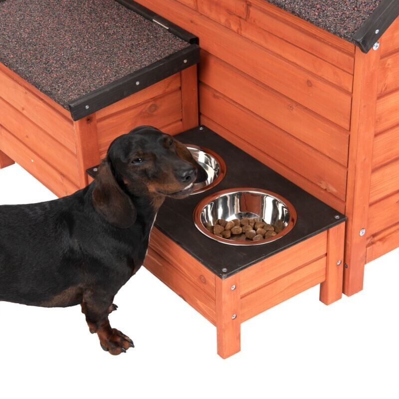 Large Wooden Dog Kennel House Removable Roof Easy Clean Outdoor Indoor Puppy Dog