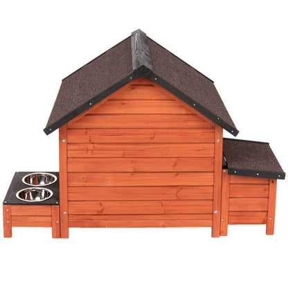 Large Wooden Dog Kennel House Removable Roof Easy Clean Outdoor Indoor Puppy Dog