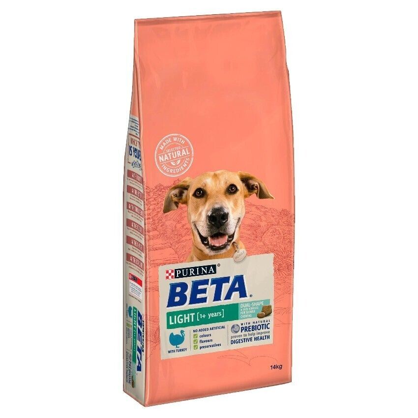 Purina Beta Adult Light With Turkey Dry Dog Food - 14kg