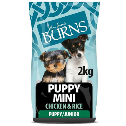 Burns Mini Puppy Junior Dry Dog Food Complete Original Chicken & Rice 2kg , 6kg , 12kg