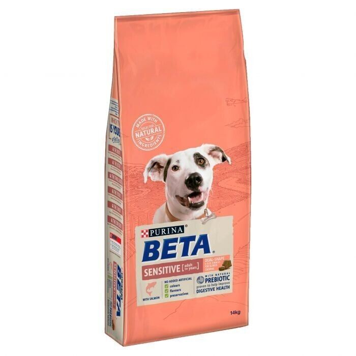 Purina Beta Sensitive Adult Dog with Salmon & Rice Dry Dog Food - 14kg