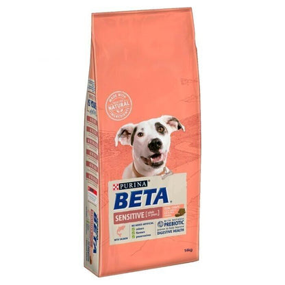 Purina Beta Sensitive Adult Dog with Salmon & Rice Dry Dog Food - 14kg