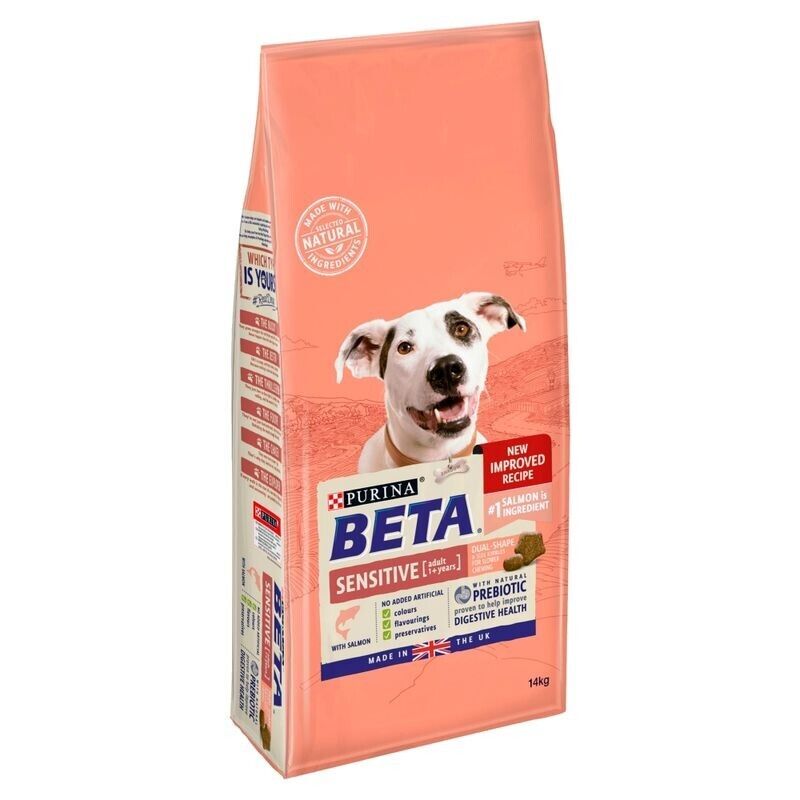 Purina Beta Sensitive Adult Dog with Salmon & Rice Dry Dog Food - 14kg