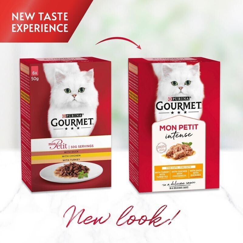Purina Gourmet Mon Petit Wet Cat Food (Duck, Chicken & Turkey) - 6 x 50g